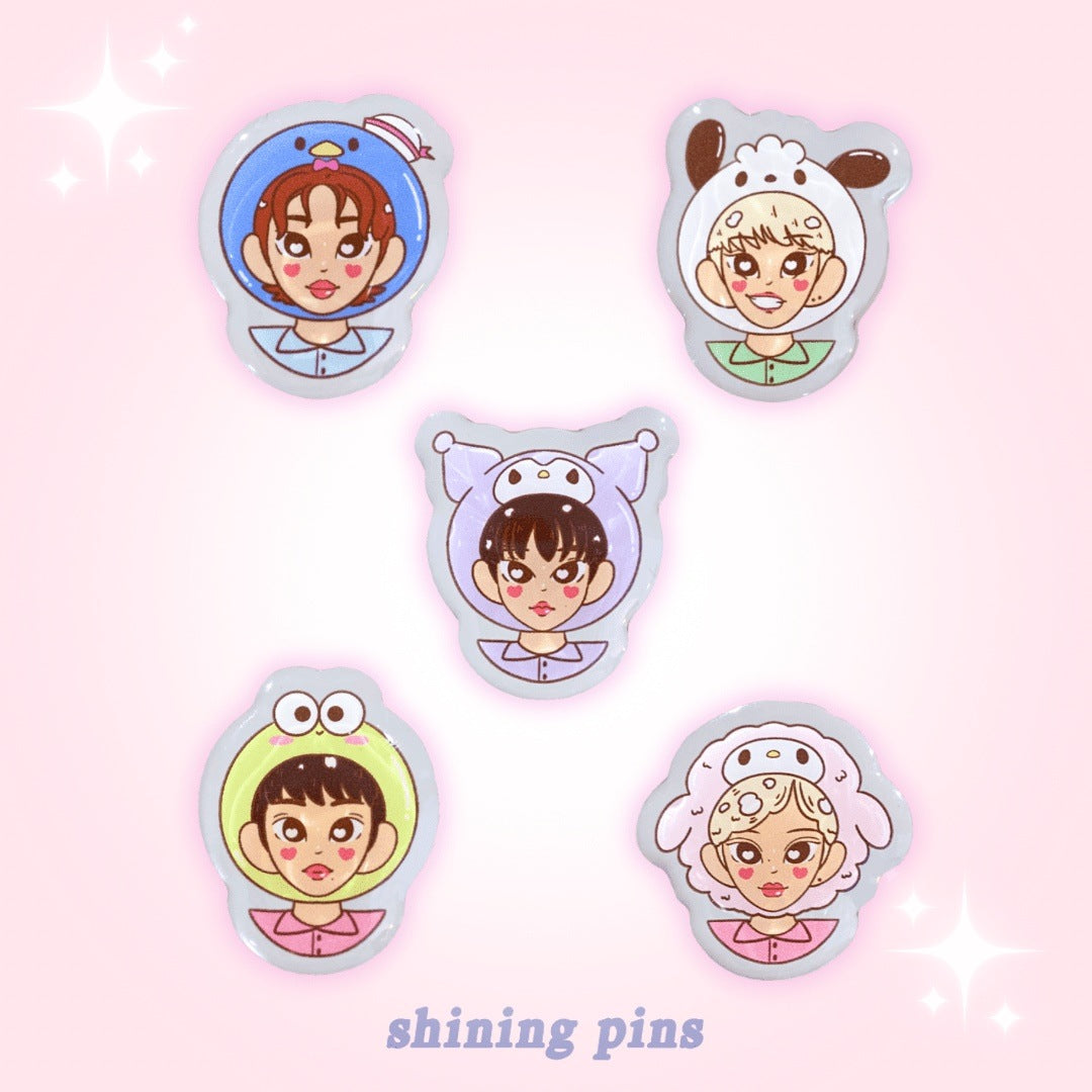 'SHINee Cuties' Acrylic Pins Acrylic Pins acrylic pins, shinee Shining Pins
