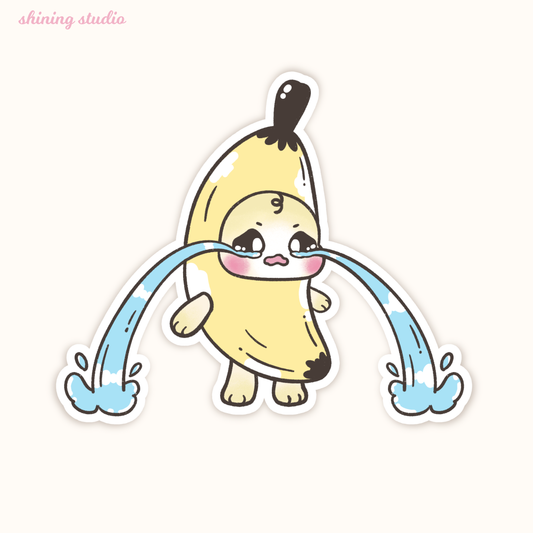 Crying Banana Soybean Sticker