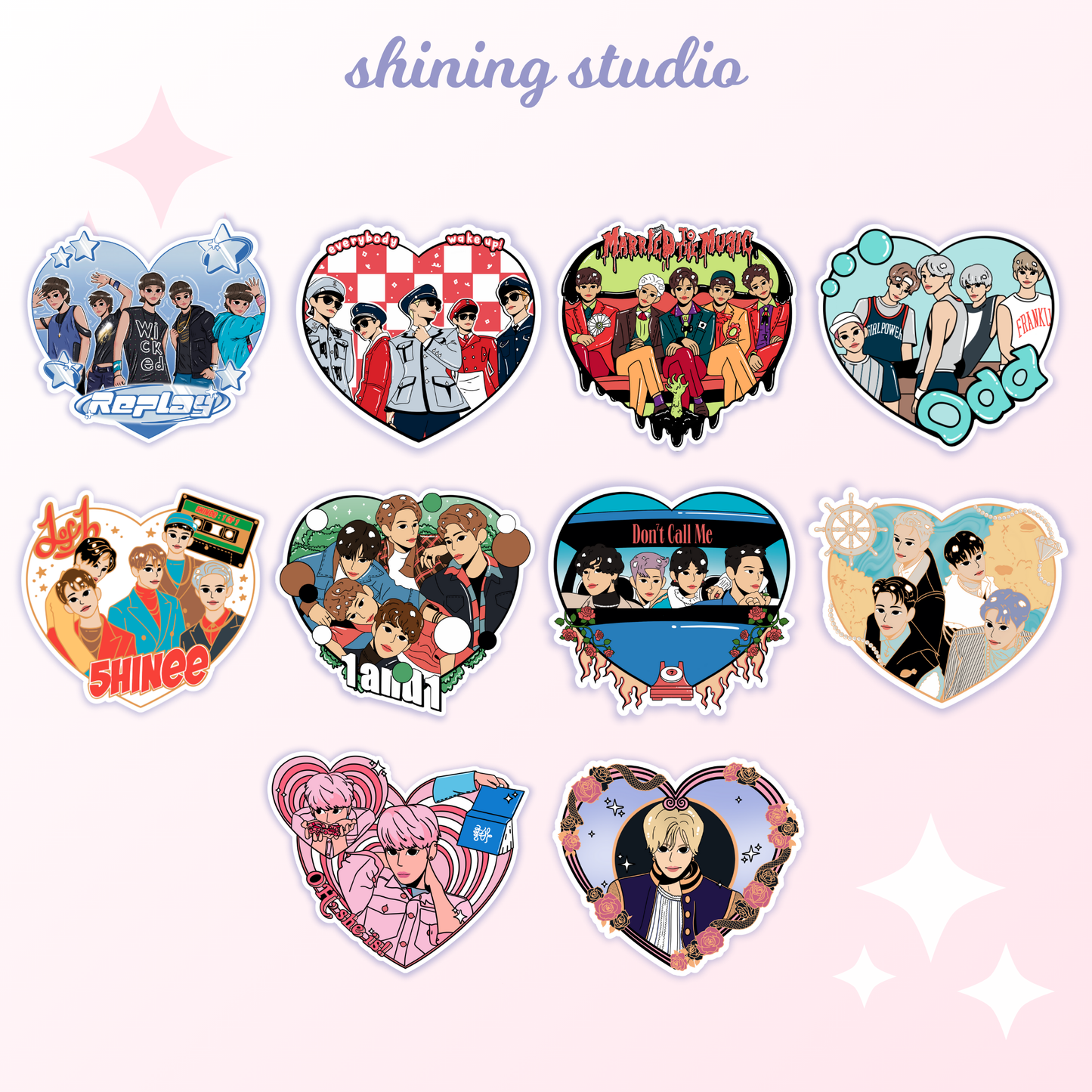 SHINee Heart Stickers