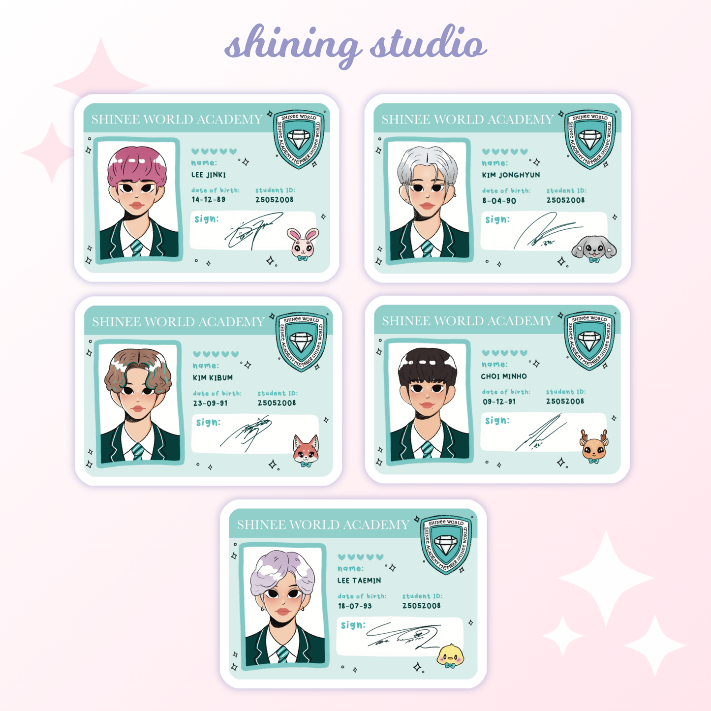 SHINee ID Stickers