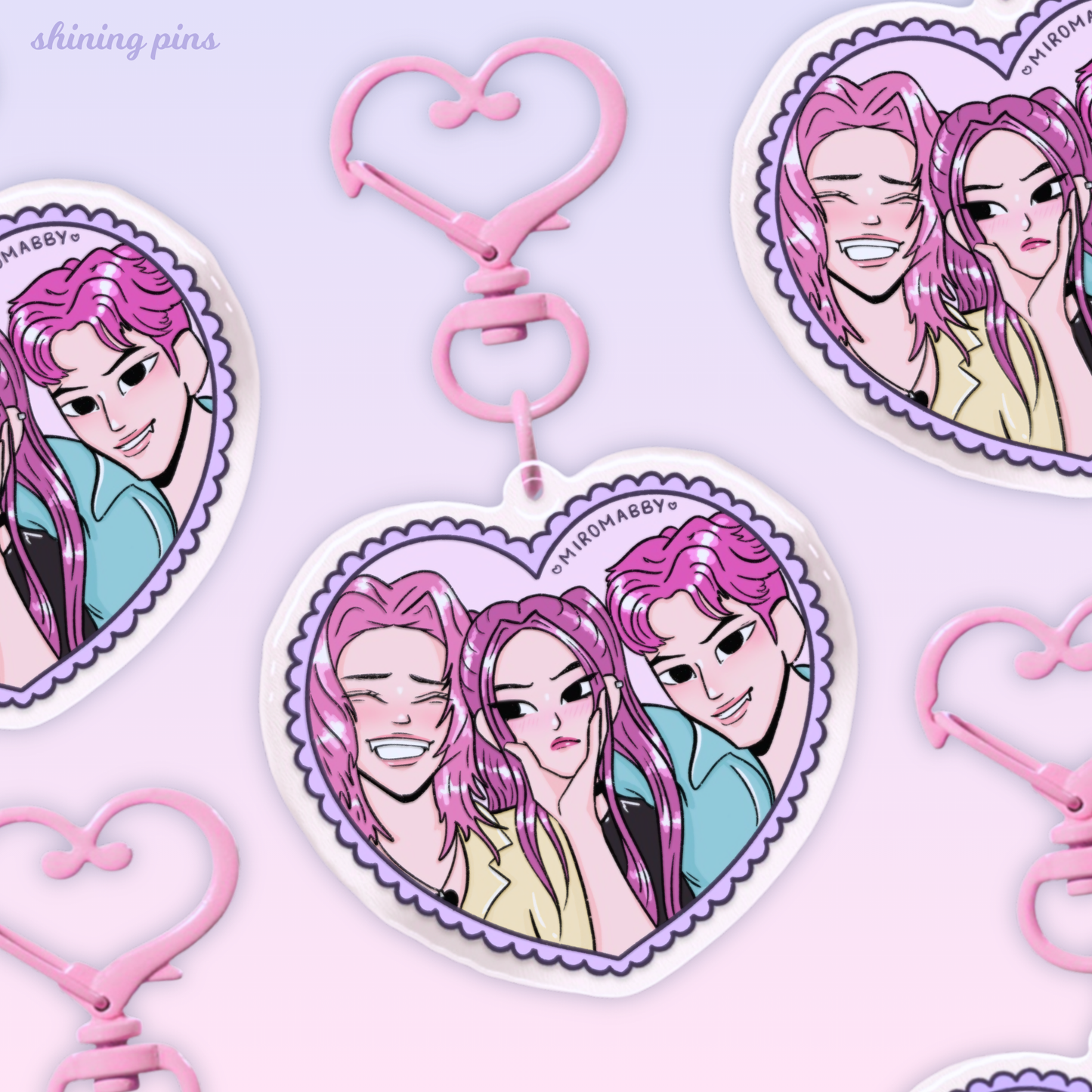 Mira, Romance & Abby Keychain