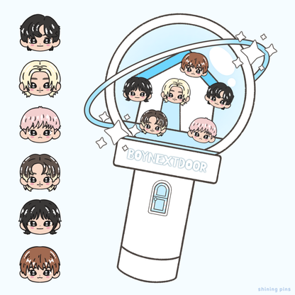 BoyNextDoor Lightstick Shaker Keychain
