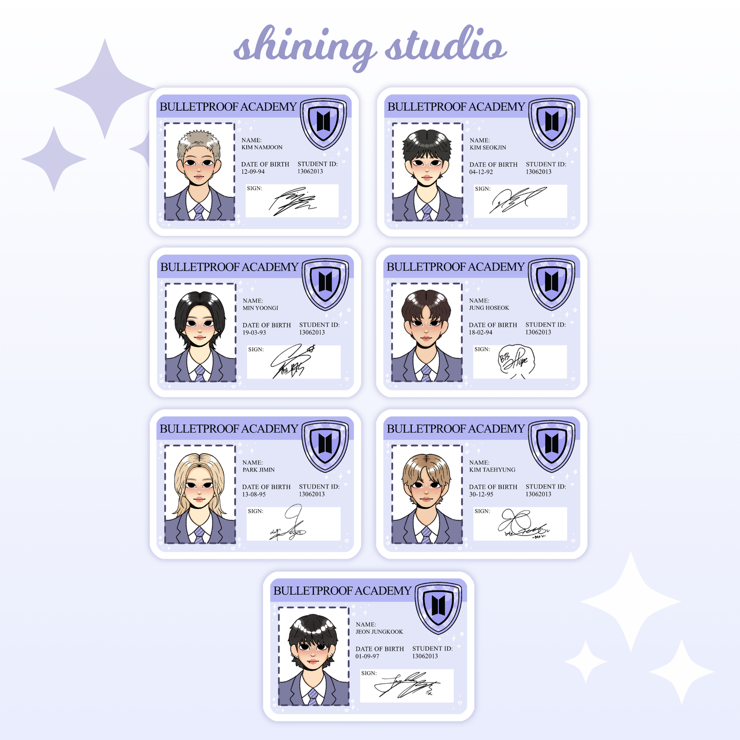 BTS ID Stickers