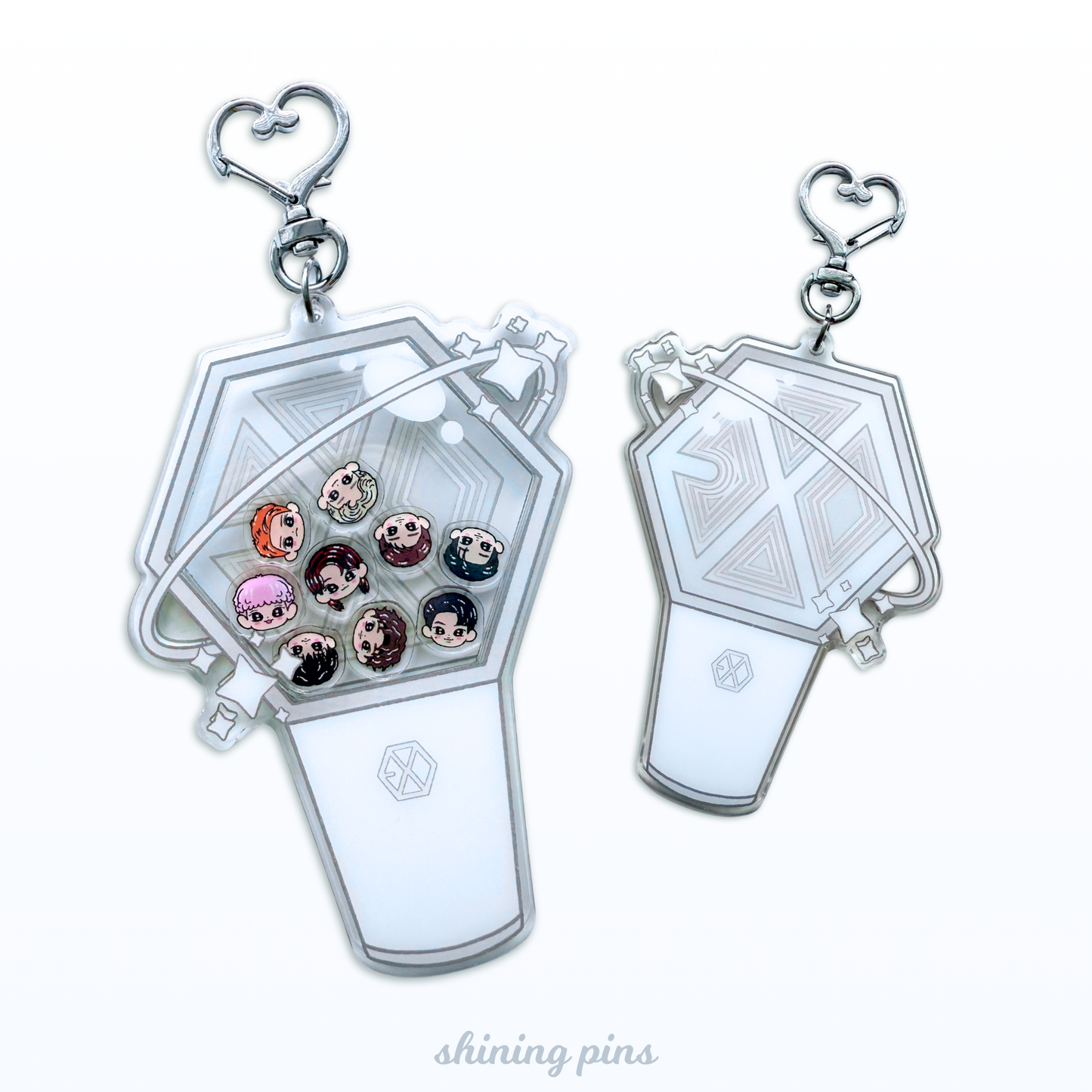 EXO Lightstick Shaker Keychain