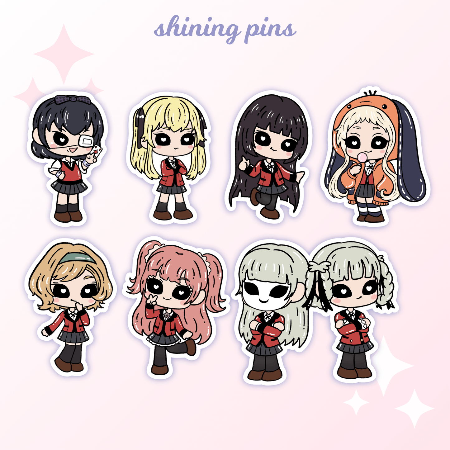 'Kakegurui' Stickers