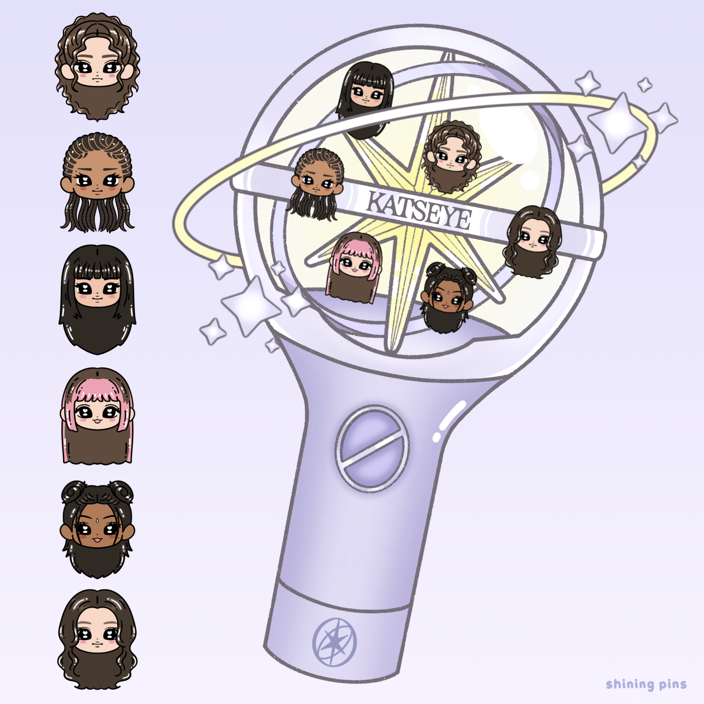 Katseye Lightstick Shaker Keychain (Pre-Order)