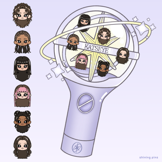Katseye Lightstick Shaker Keychain (Pre-Order)
