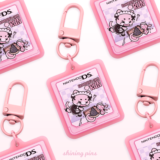 'Kkoongie's Cafe Run' Game Cartridge Keychain