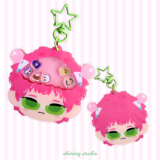 'Thinking Saiki' Saiki-K Shaker Keychain