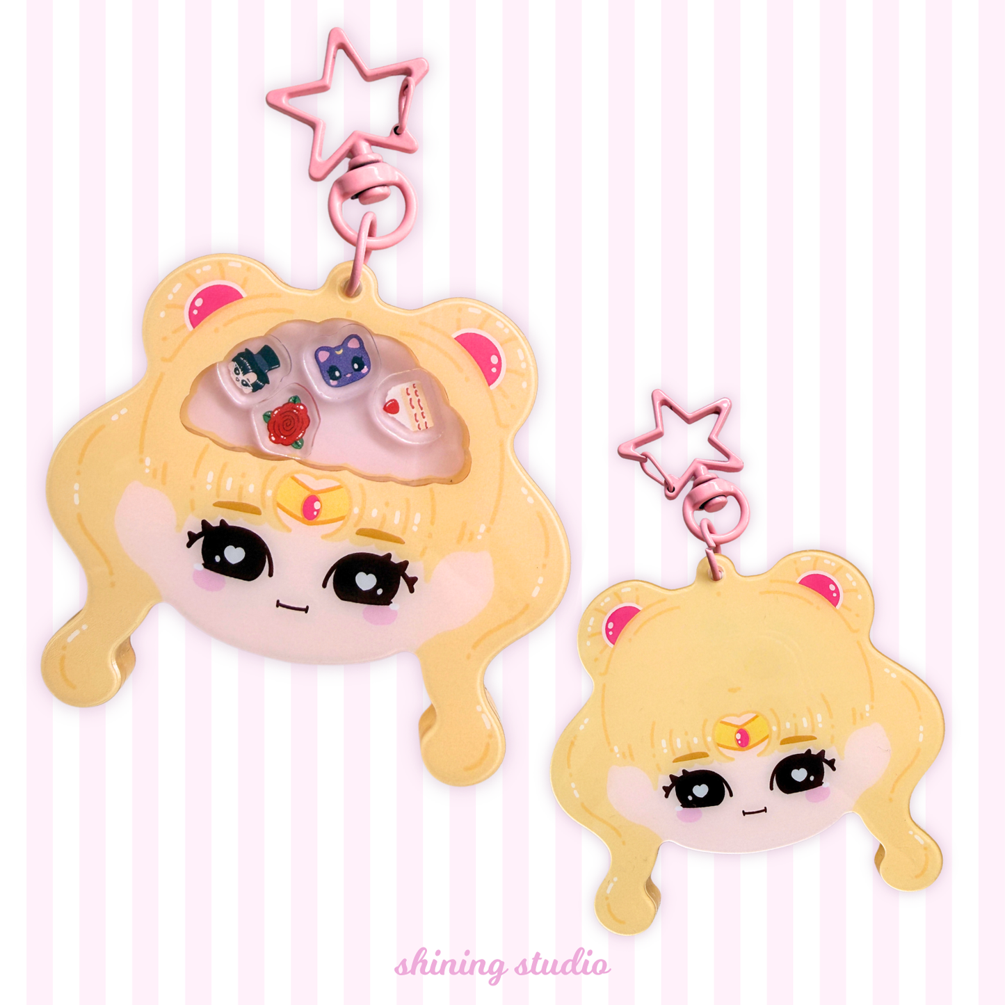'Thinking Usagi' Sailor Moon Shaker Keychain