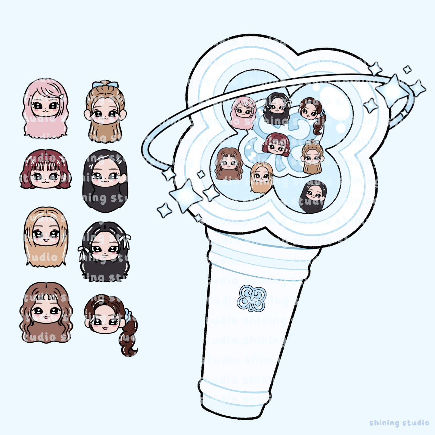 Hearts2Hearts Lightstick Shaker Keychain