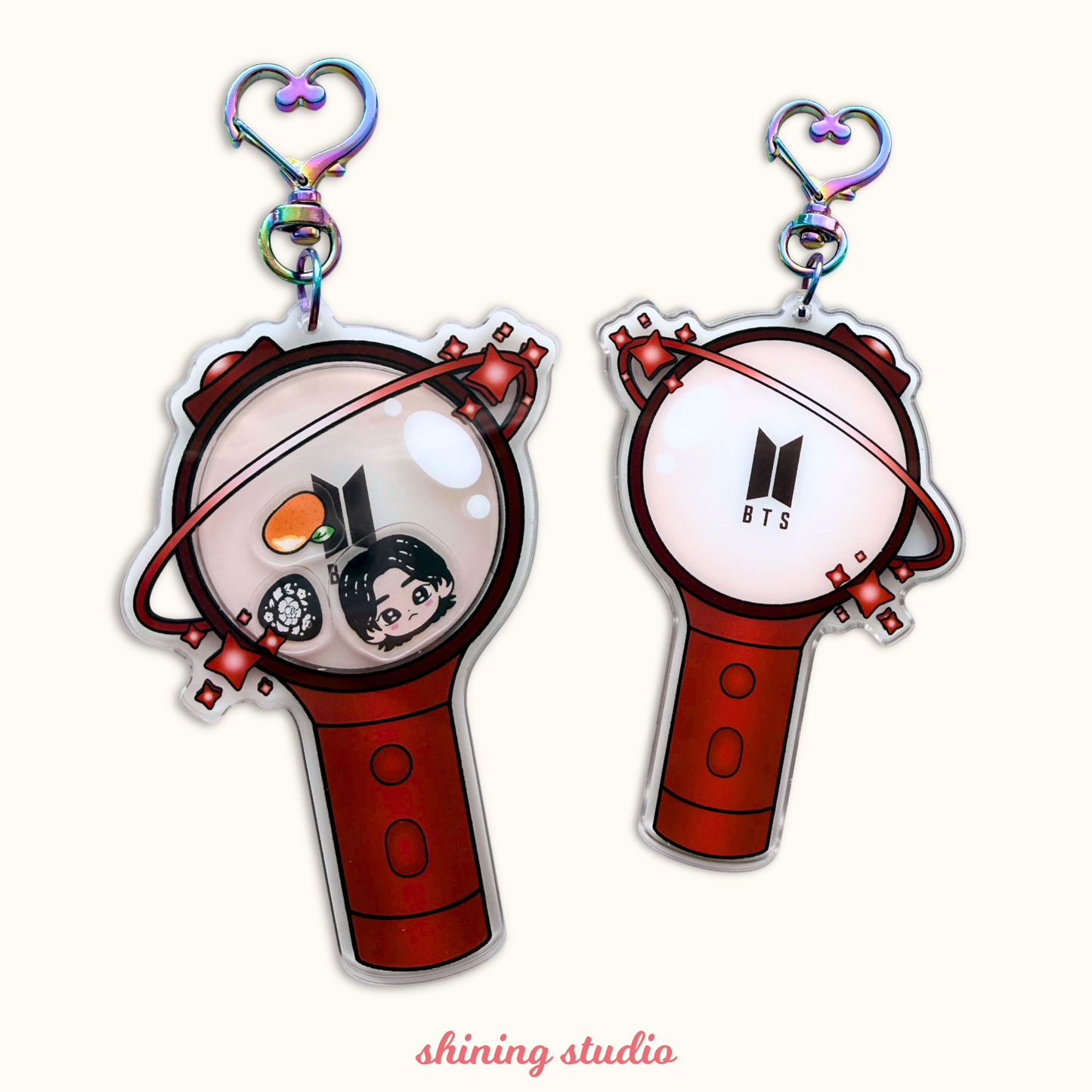 SUGA Lightstick Shaker Keychain