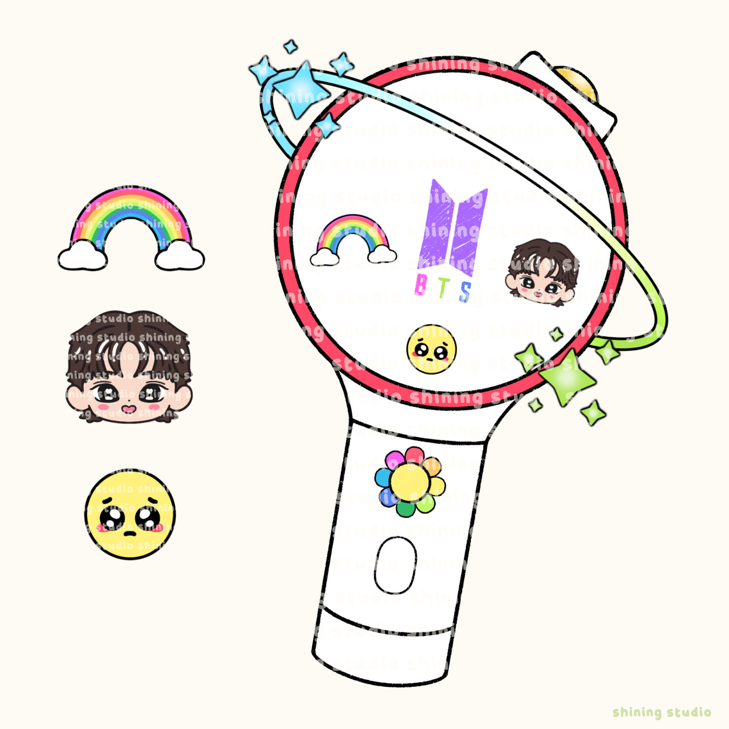 J-HOPE Lightstick Shaker Keychain