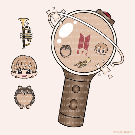 V Lightstick Shaker Keychain