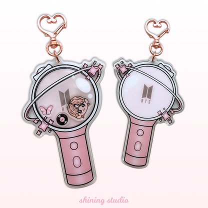 JIMIN Lightstick Shaker Keychain