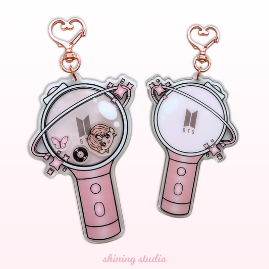 JIMIN Lightstick Shaker Keychain