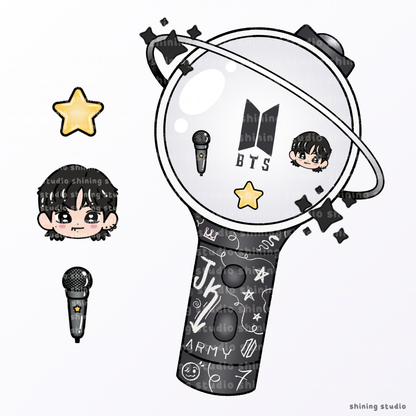JUNGKOOK Lightstick Shaker Keychain