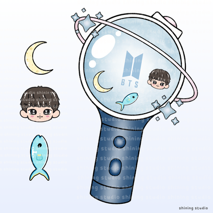 JIN Lightstick Shaker Keychain