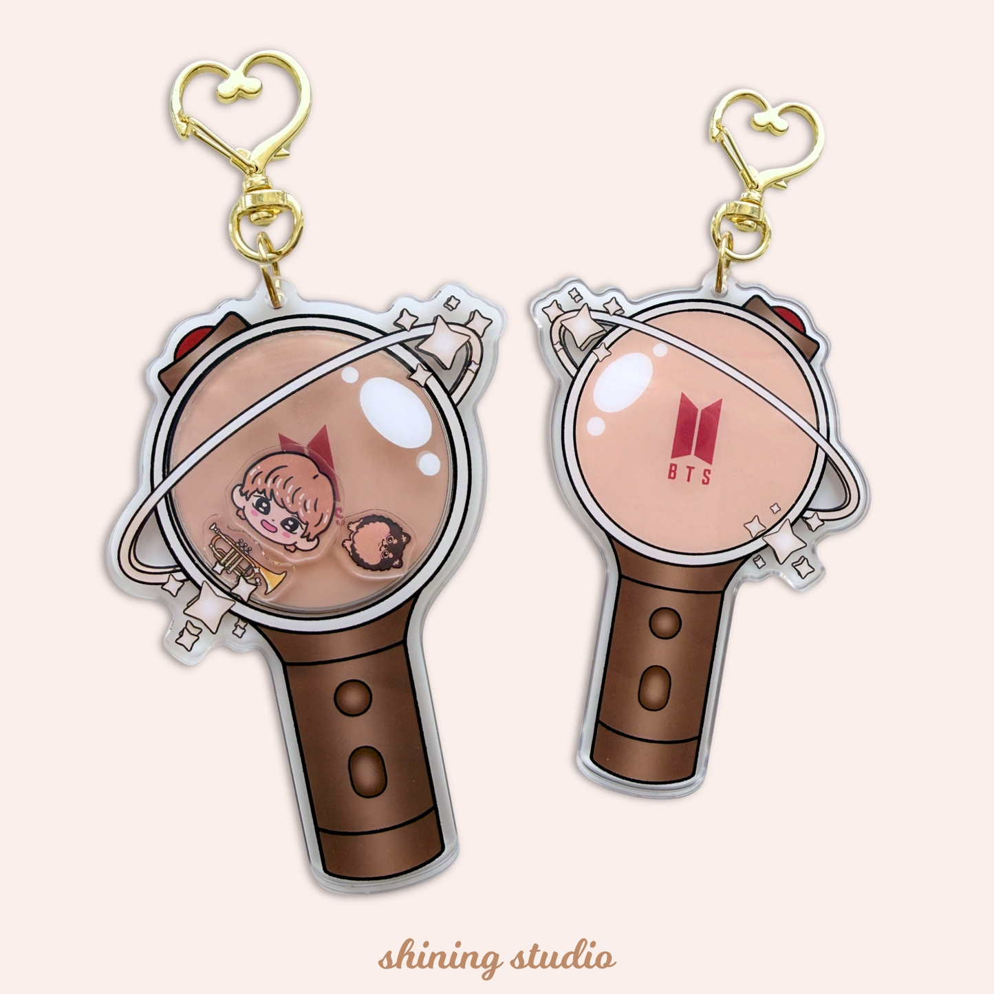 V Lightstick Shaker Keychain