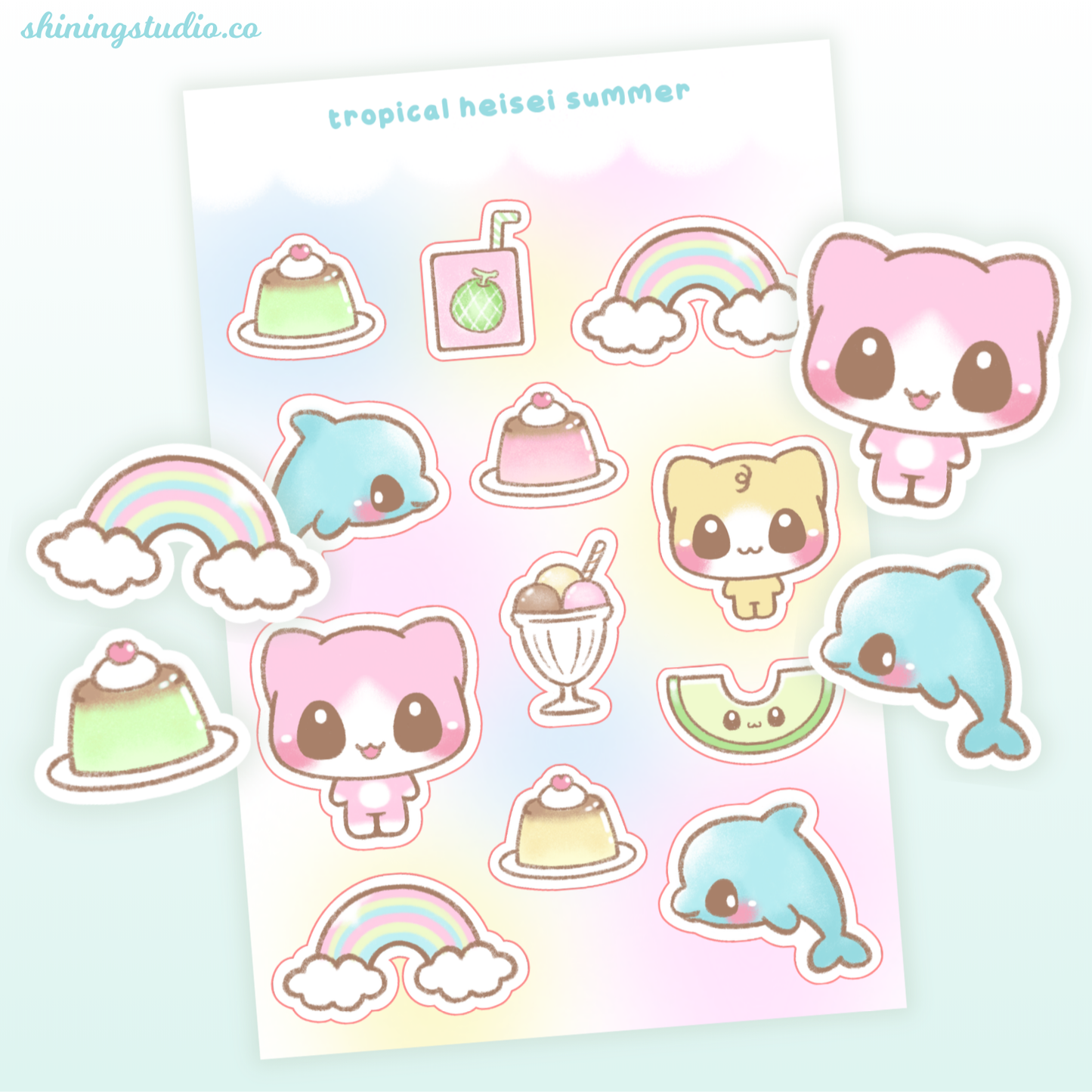 'Tropical Heisei Summer' Sticker Sheet