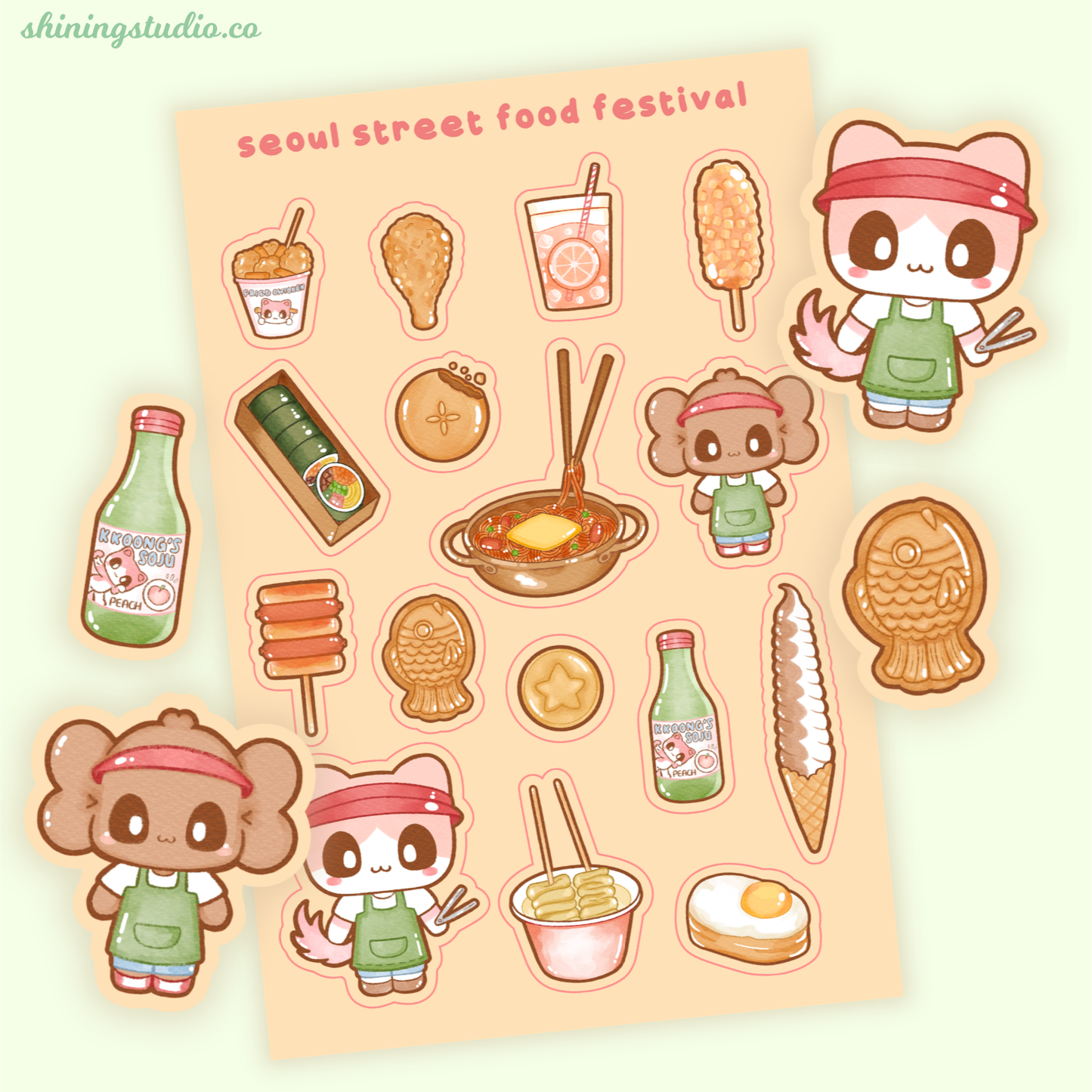 'Seoul Street Food Festival' Sticker Sheet