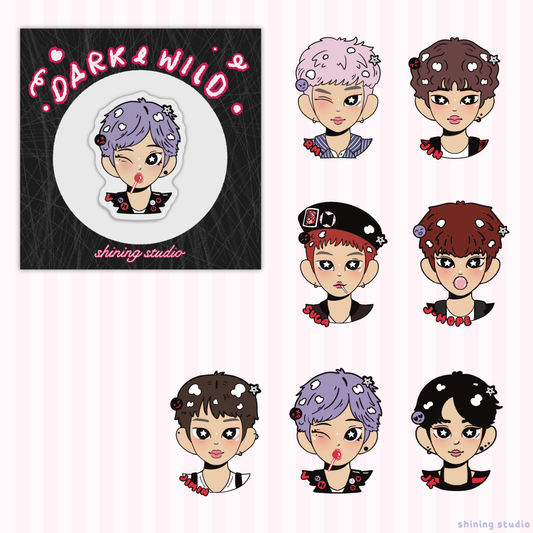 BTS 'Dark & Wild' Acrylic Pins