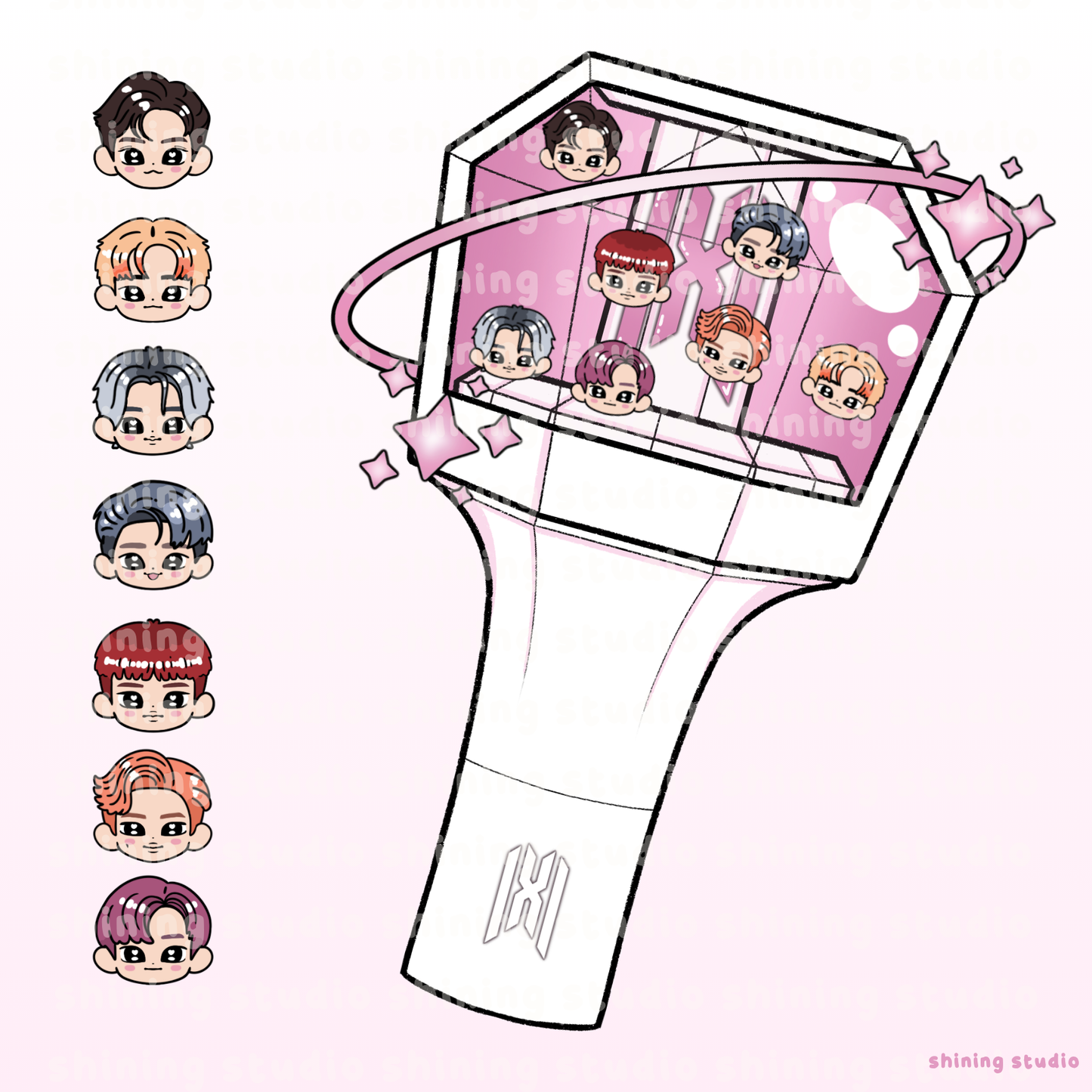 Monsta X Lightstick Shaker Keychain [PRE-ORDER]