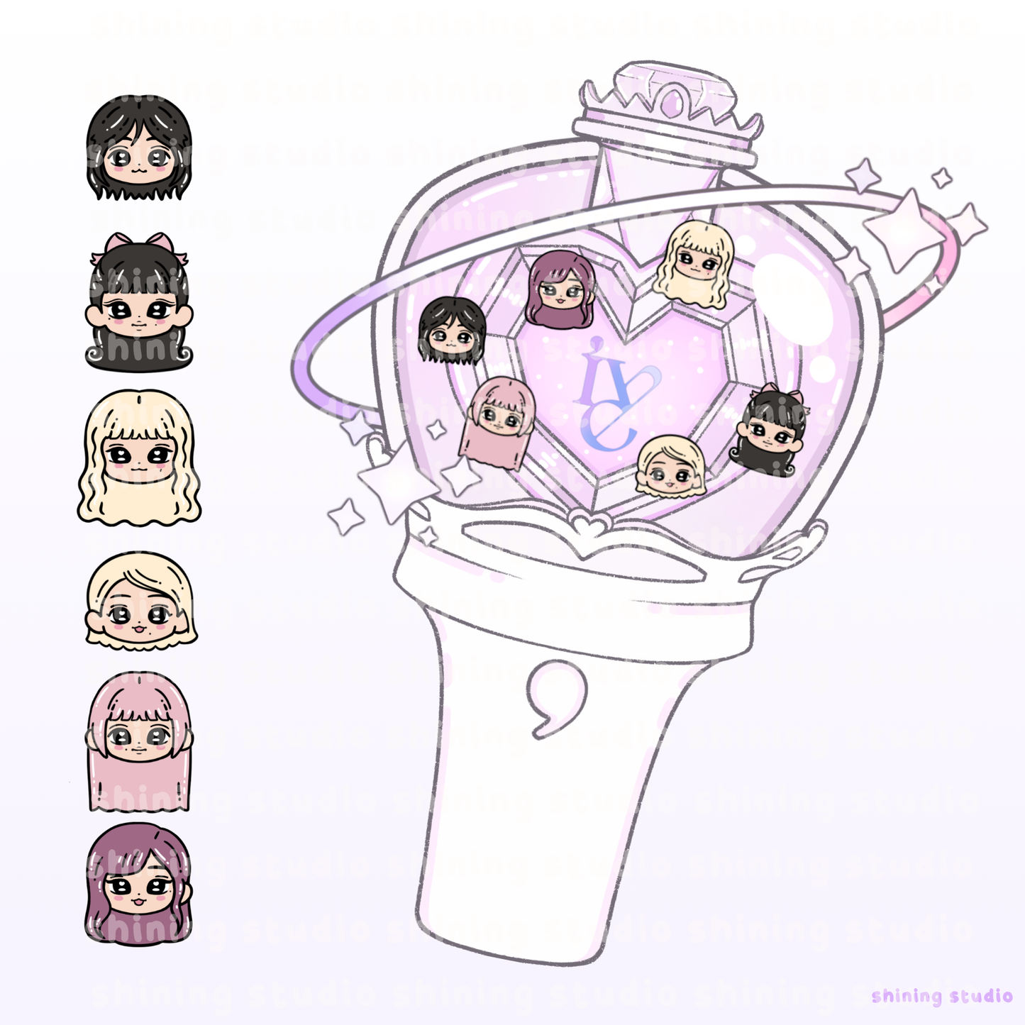 IVE (Version 2) Lightstick Shaker Keychain [PRE-ORDER]