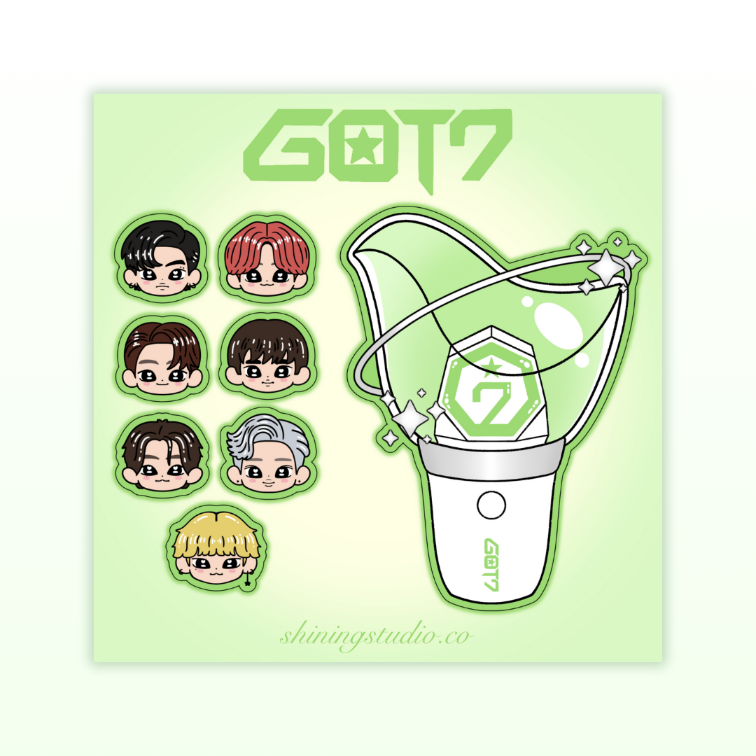 GOT7 Lightstick Sticker Sheet
