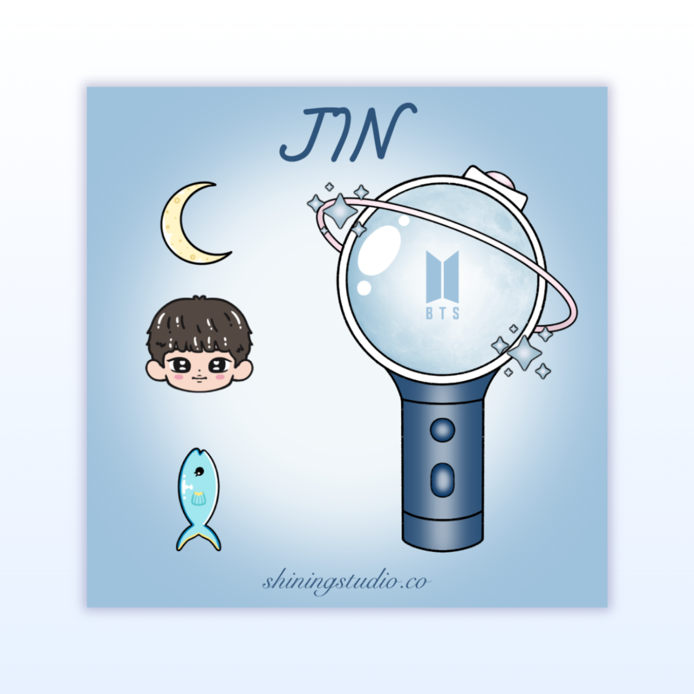 JIN Lightstick Sticker Sheet