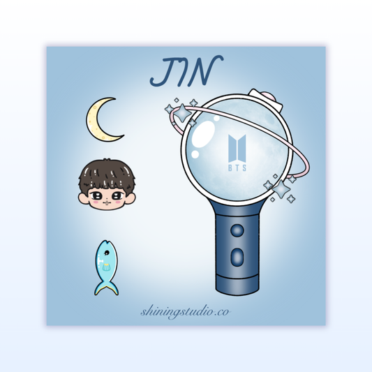 JIN Lightstick Sticker Sheet
