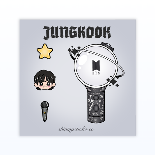 JUNGKOOK Lightstick Sticker Sheet