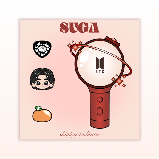 SUGA Lightstick Sticker Sheet
