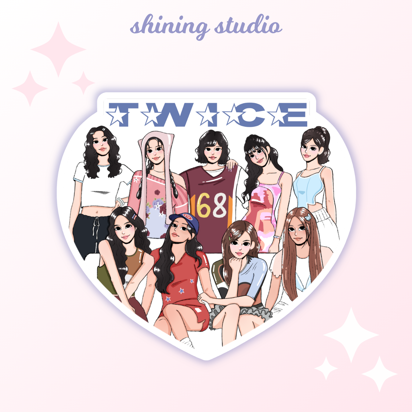 Twice Heart Sticker