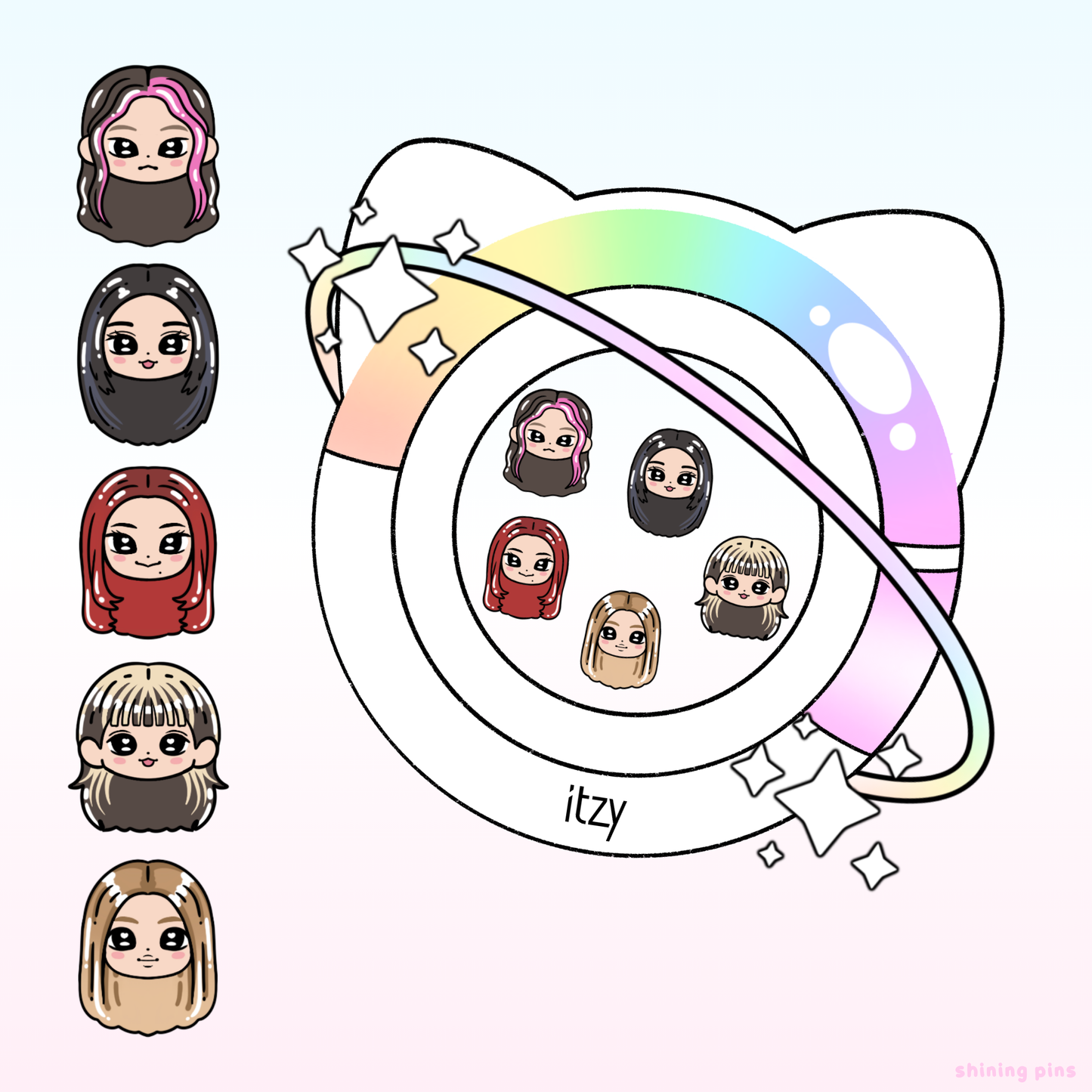 ITZY Lightstick Shaker Keychain