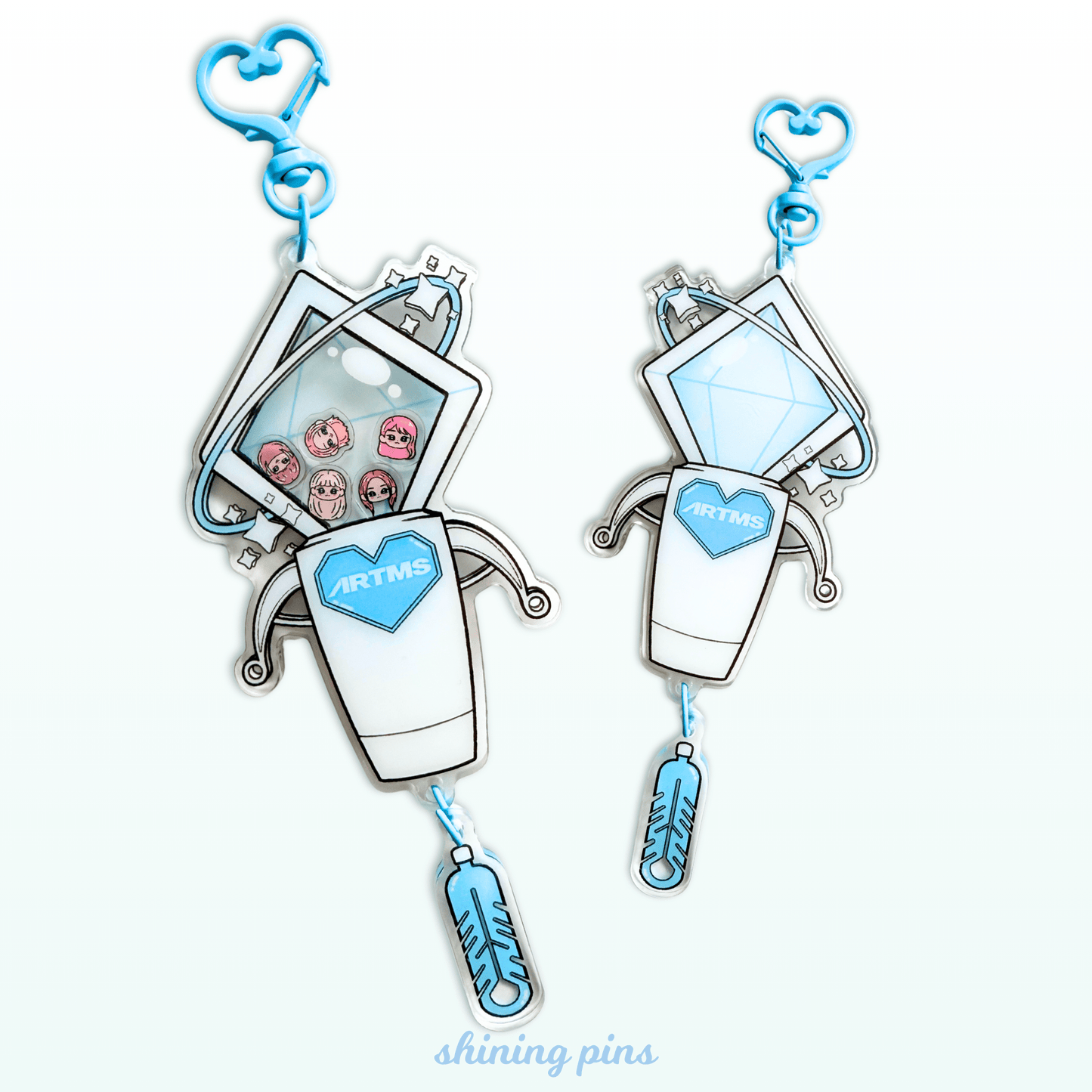 ARTMS Lightstick Shaker Keychain Acrylic Keychain acrylic keychains & pins, loona, shop new in Shining Pins