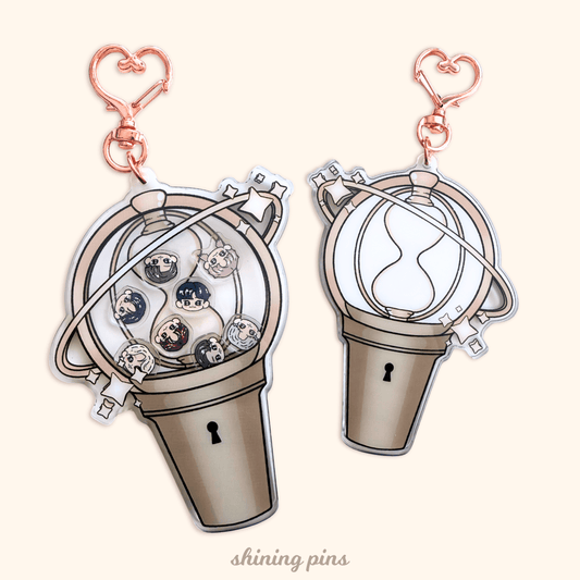 ATEEZ Lightstick Shaker Keychain Acrylic Keychain acrylic keychains & pins, ateez, shop new in Shining Pins