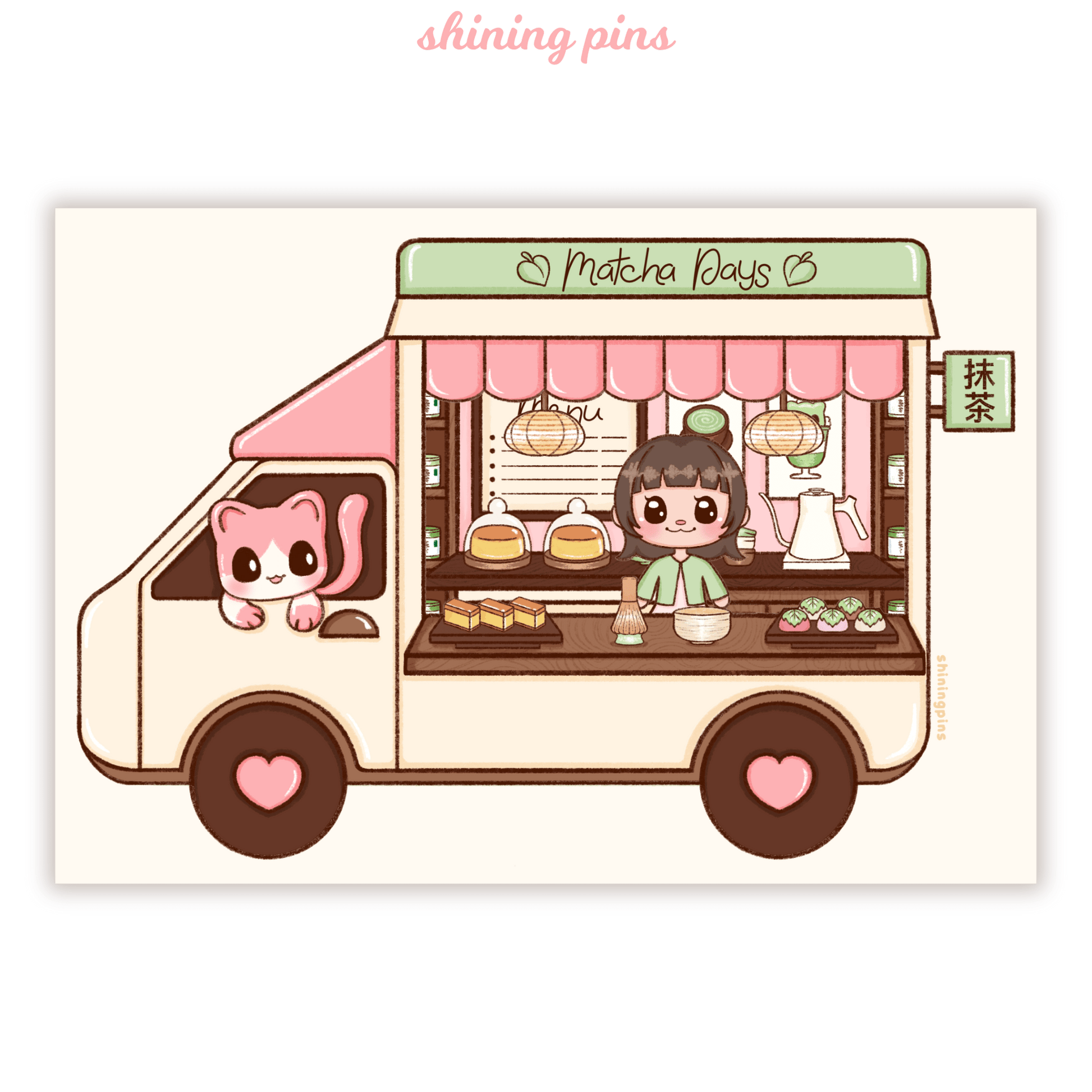 Animal Crossing 'Matcha Truck' Print Art print animal crossing, art prints, shop new in Shining Pins