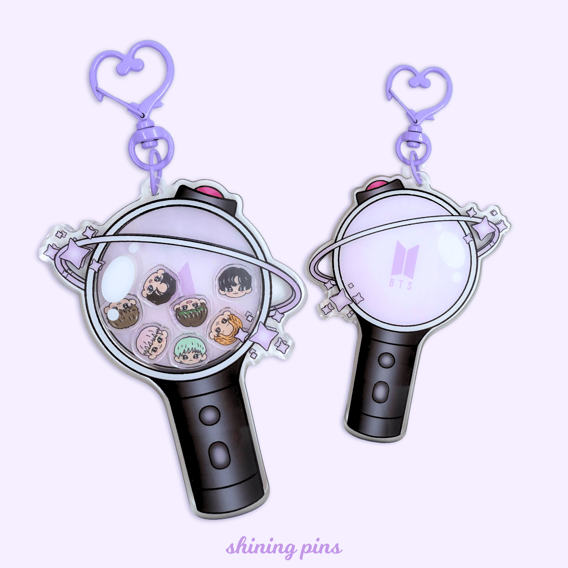 Shining Pins | BTS Lightstick Shaker Keychain – Shining Studio