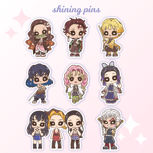 'Demon Slayer' Stickers anime, shop new in, stickers & stationary Shining Pins