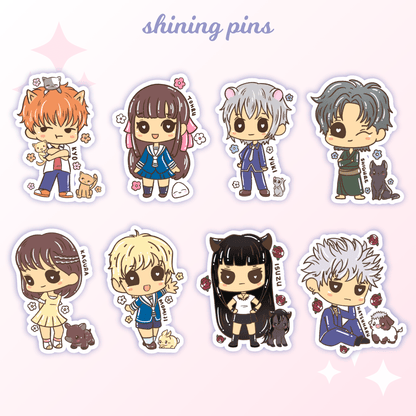 'Fruits Basket' Stickers anime, shop new in, stickers & stationary Shining Pins