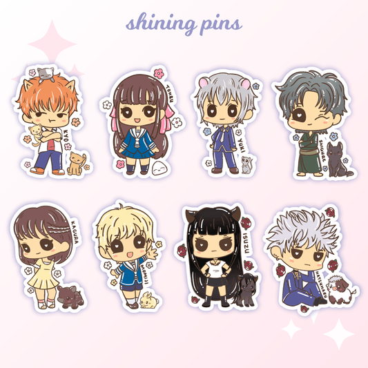 'Fruits Basket' Stickers anime, shop new in, stickers & stationary Shining Pins
