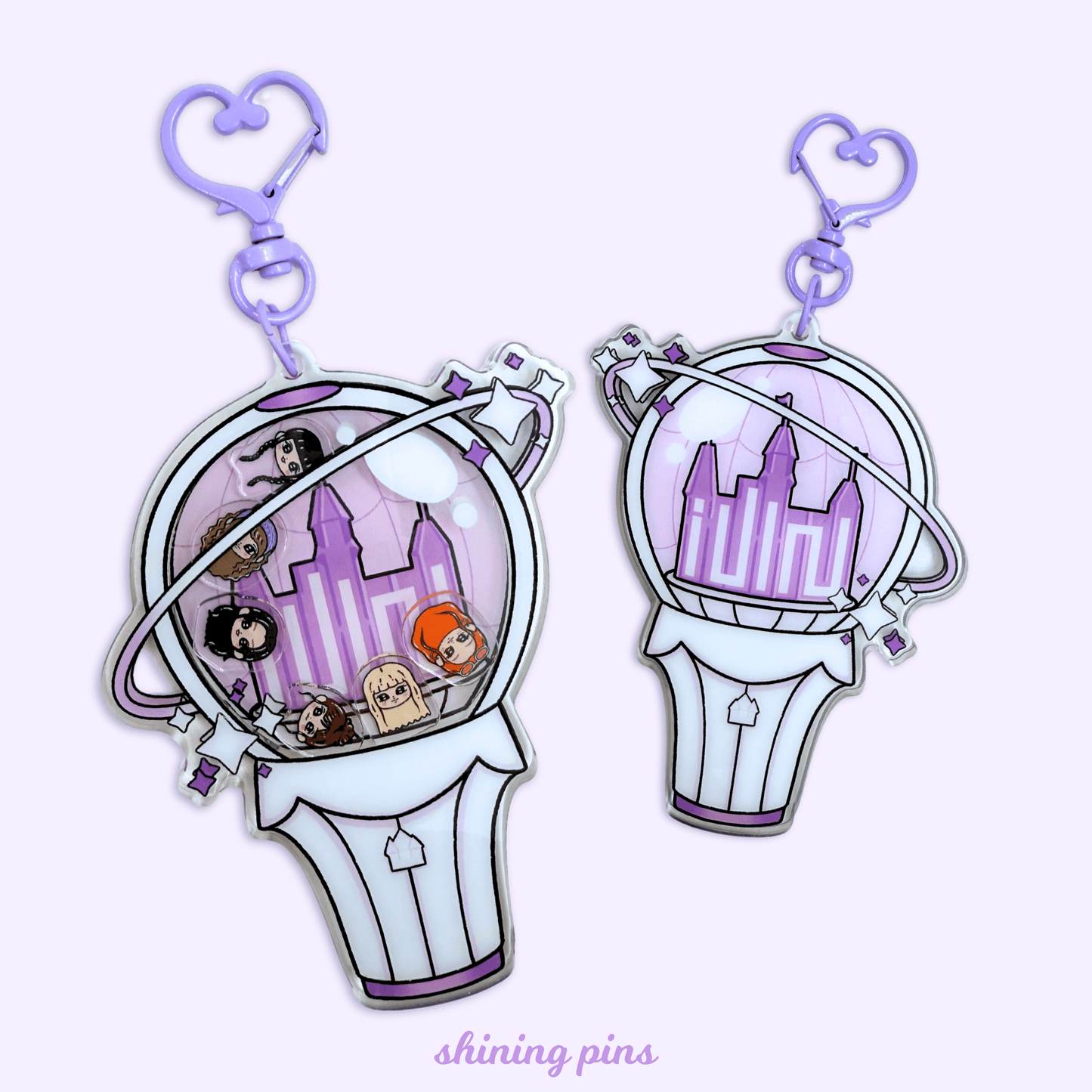 G I-DLE Lightstick Shaker Keychain Acrylic Keychain G I-DLE, acrylic keychains & pins Shining Pins