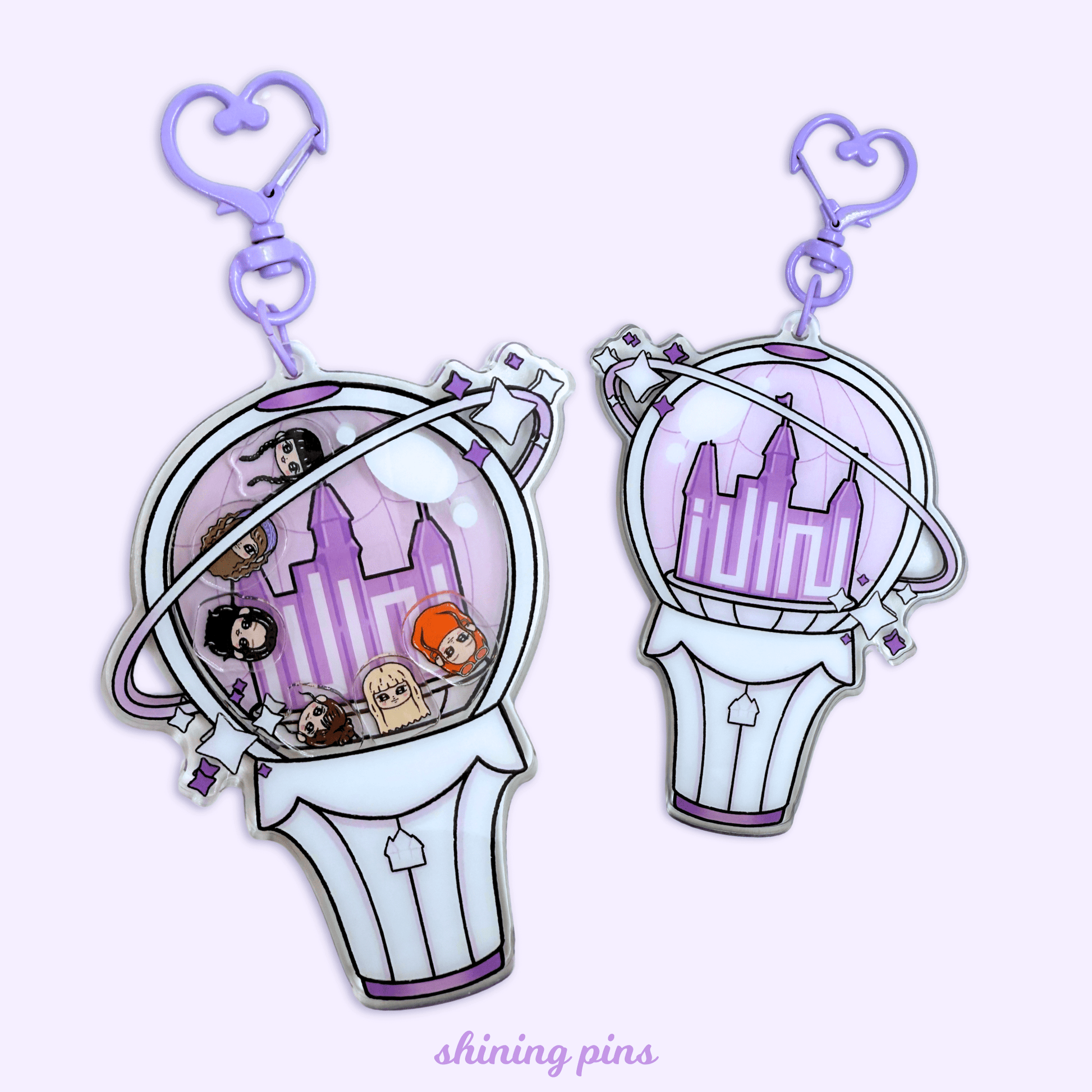 G I-DLE Lightstick Shaker Keychain Acrylic Keychain G I-DLE, acrylic keychains & pins Shining Pins