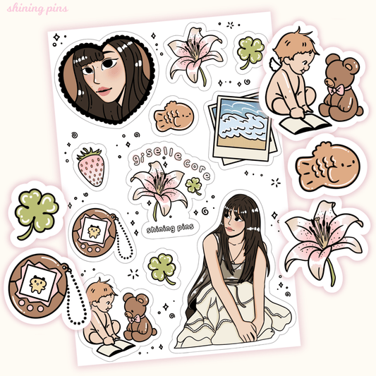 'Giselle Core' Sticker Sheet Stickers and Stationary aespa, stickers & stationary Shining Pins