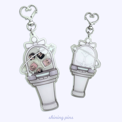 ILLIT Lightstick Shaker Keychain Acrylic Keychain acrylic keychains & pins, ILLIT, shop new in Shining Pins