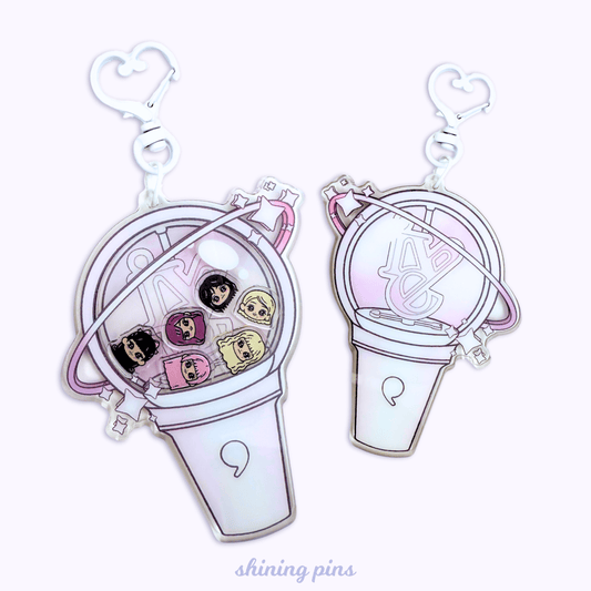IVE Lightstick Shaker Keychain Acrylic Keychain acrylic keychains & pins, ive Shining Pins