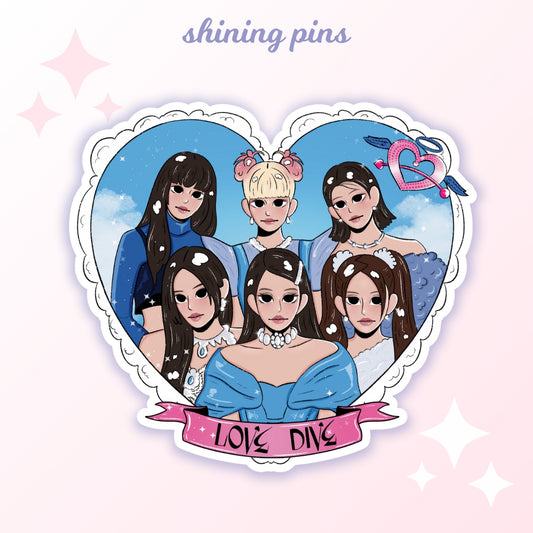 IVE 'Love Dive' Sticker Stickers and Stationary ive, stickers & stationary Shining Pins