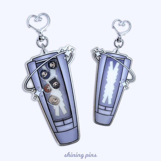 LE SSERAFIM Lightstick Shaker Keychain Acrylic Keychain acrylic keychains & pins, le sserafim Shining Pins