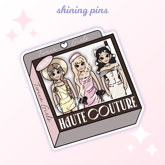 MiSaMo Doll 'Haute Couture' Sticker Stickers and Stationary shop new in, stickers & stationary, twice Shining Pins
